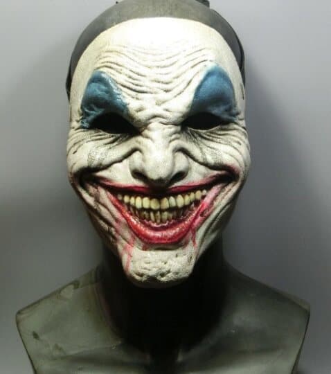 Clown, latex facemask