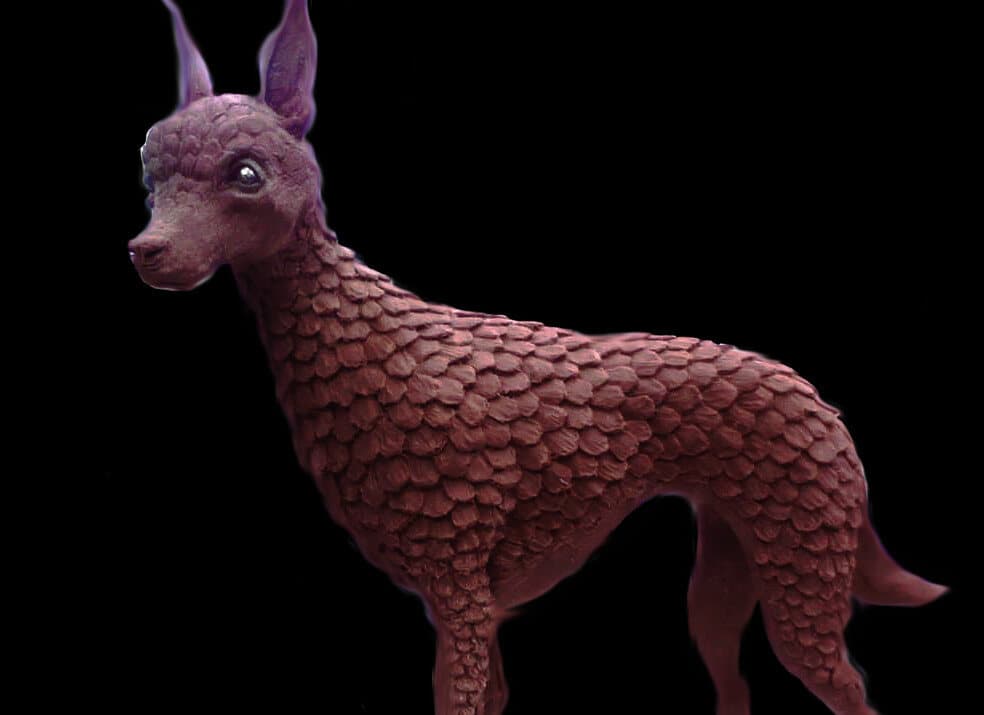 Scaled creature maquette for Noah